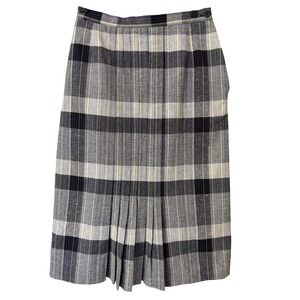 Vintage The Wyndham Collection Made in USA Plaid Pleated Midi Skirt Size 10P